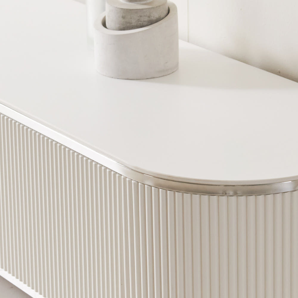 밀크 세라믹 템바보드 TV거실장 낮은 티비다이 티비장 2000, 화이트 실버