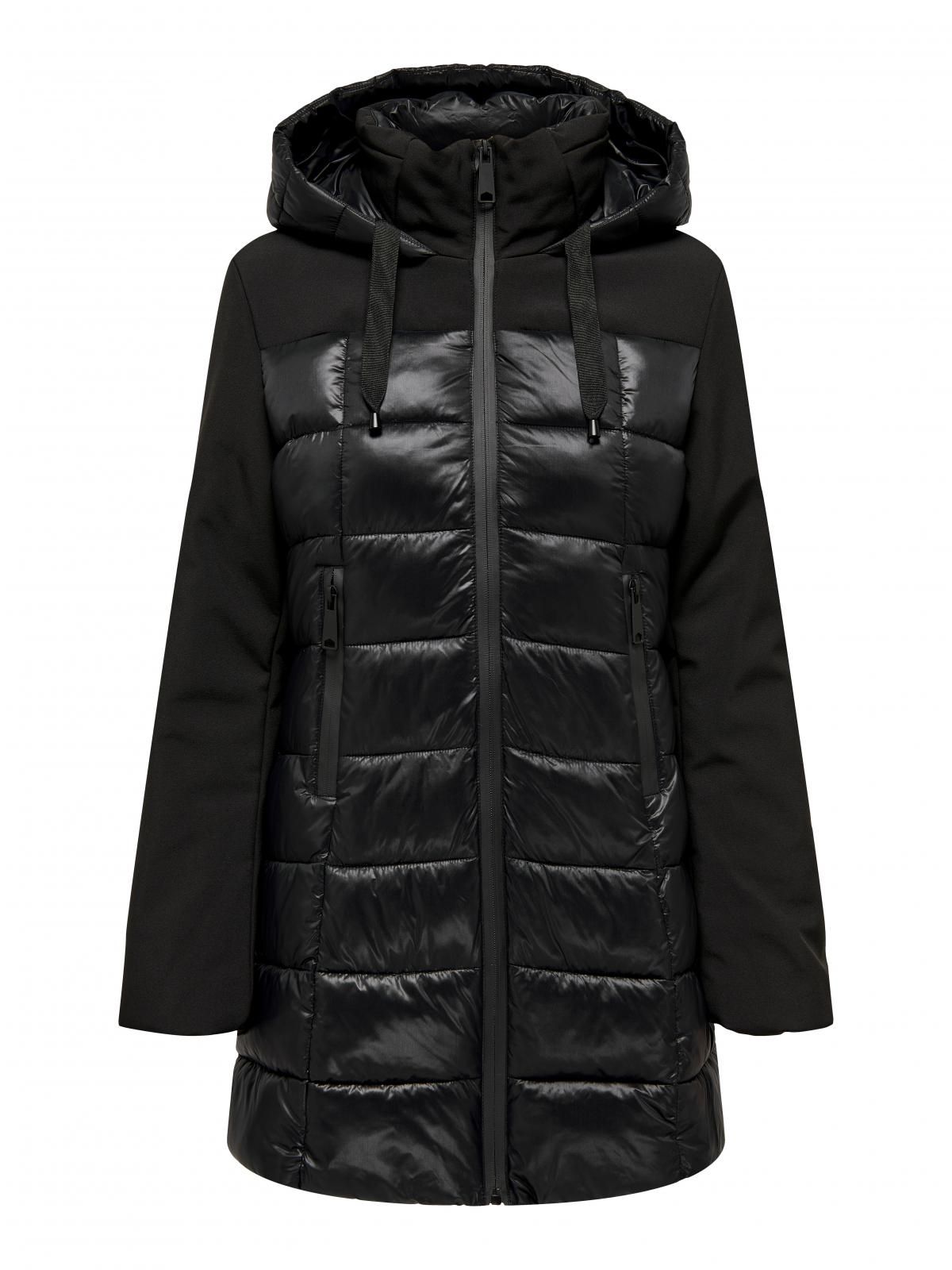 온리 윈드프루프 후드 롱 패딩코트 15294008_2161 BLACK / BLACK - 상세 이미지 4