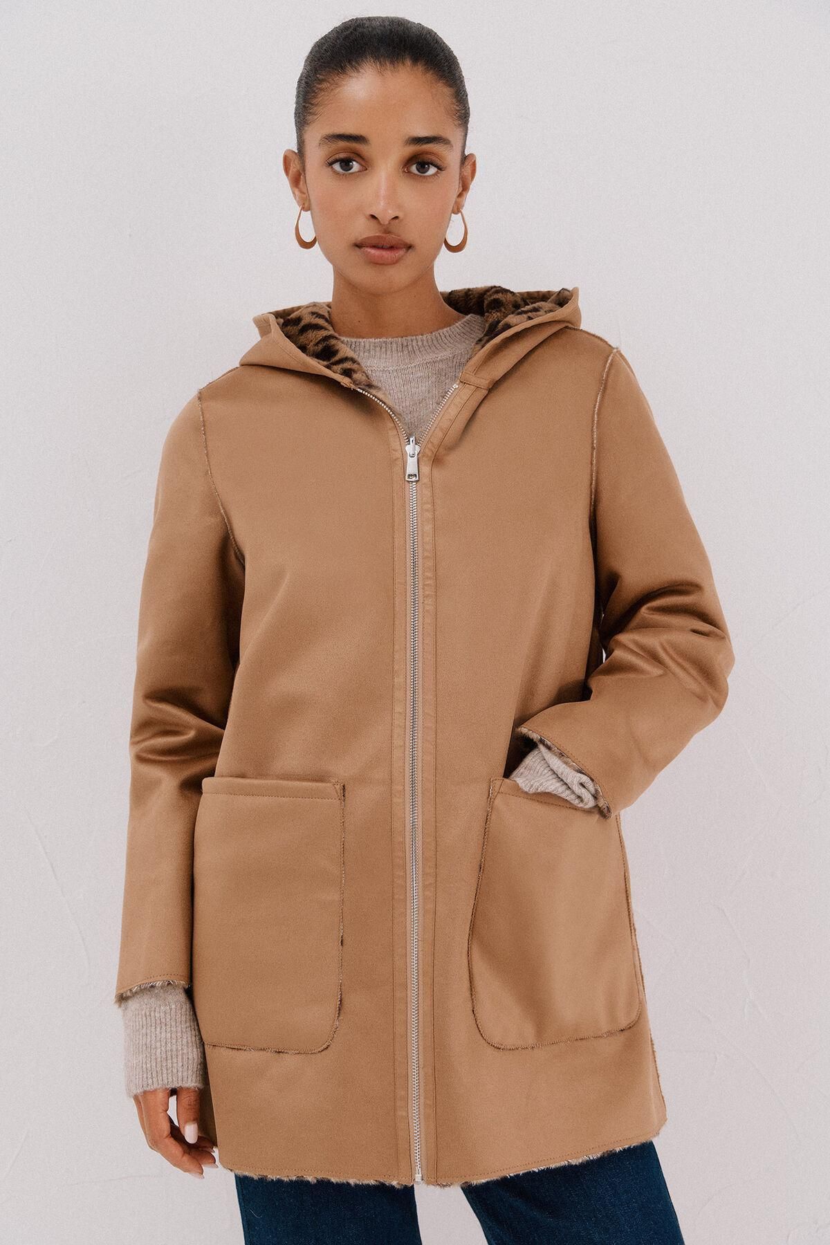 꼬르떼피엘 양면 테크니컬 후드 코트 6612748 BEIGE - 상품 이미지