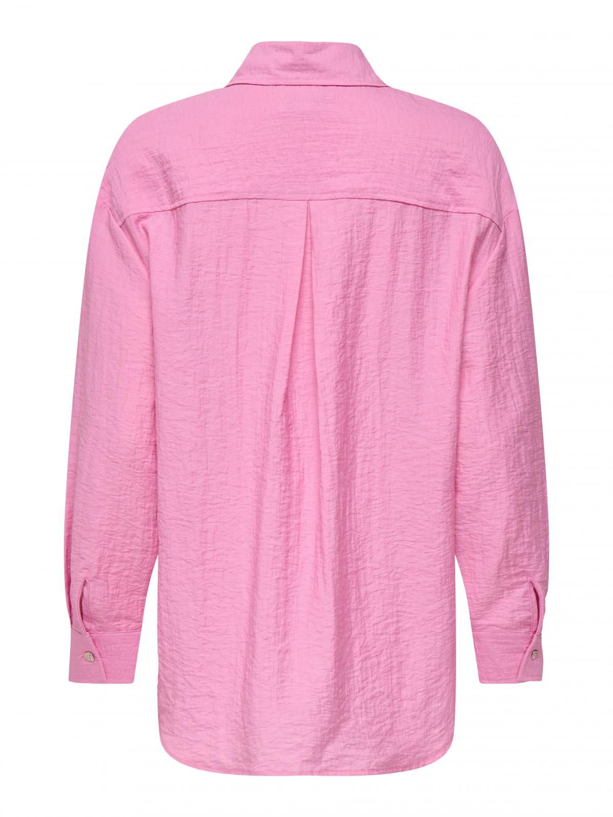 온리 루즈핏 핑크 롱 셔츠 15340270_812 ROSE / FUCHSIA PINK - 상세 이미지 4