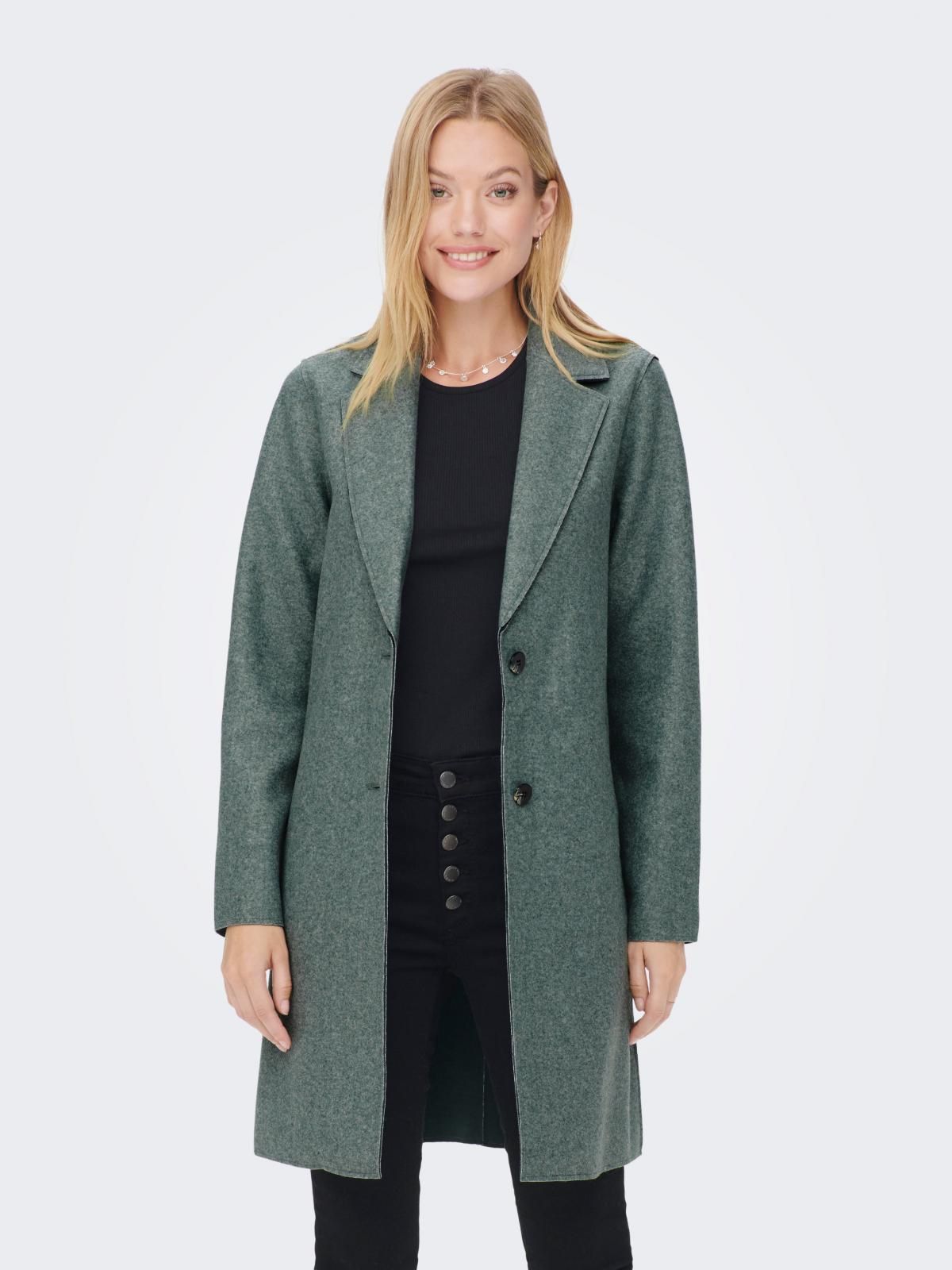 온리 베이직 소프트 롱 테일러드 코트 15213300_1469_880395 GREEN / BALSAM GREEN - 상품 이미지