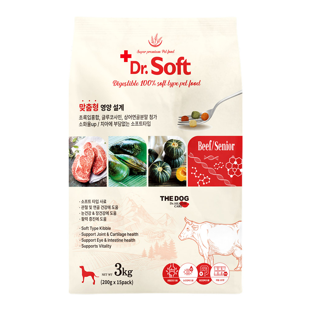 더독 닥터소프트 비프 노령견용, 3kg, 1개 이미지 1