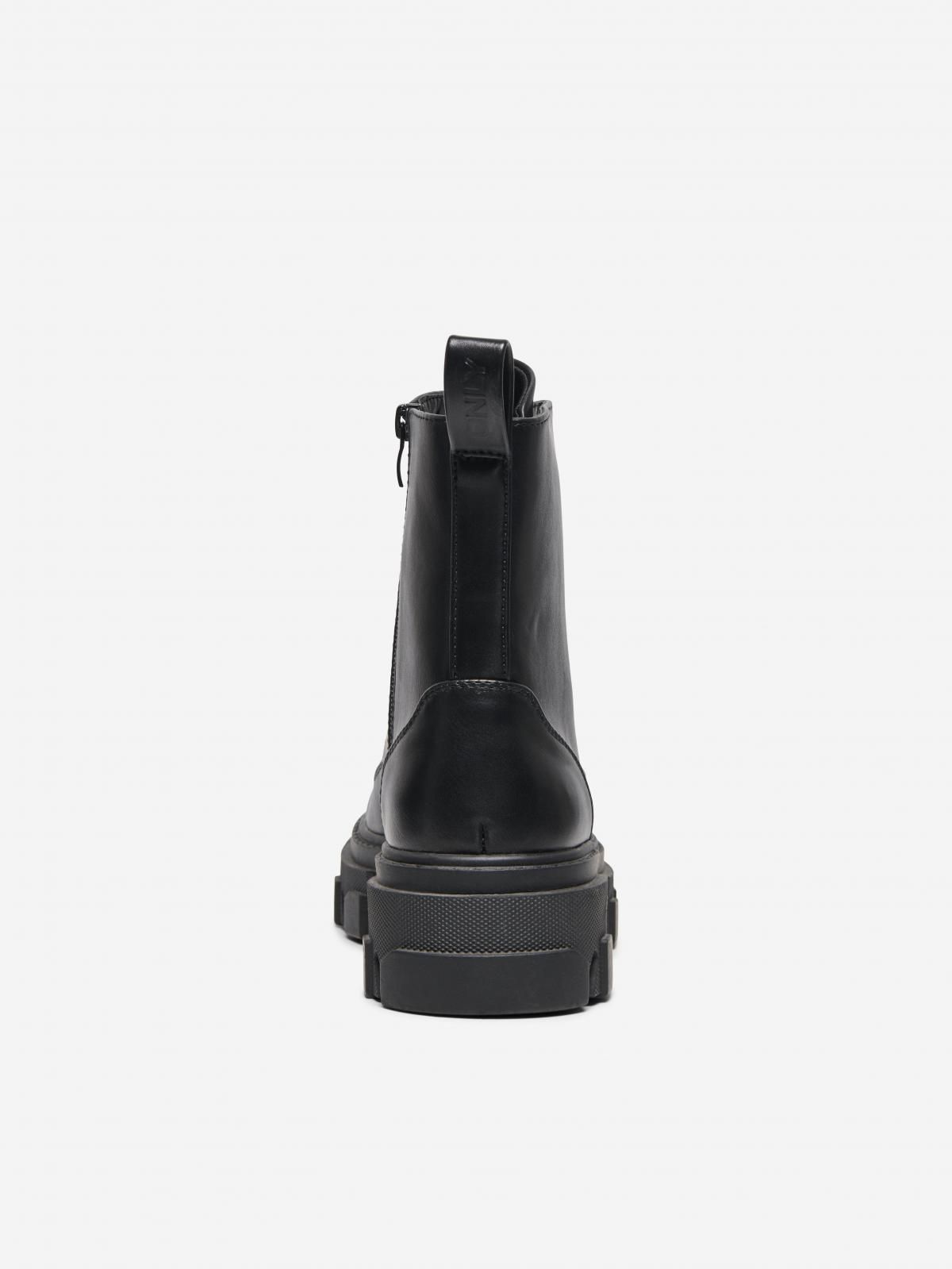 온리 청키 앵클 레이스업 워커 부츠 15367244_2161 BLACK / BLACK - 상세 이미지 2