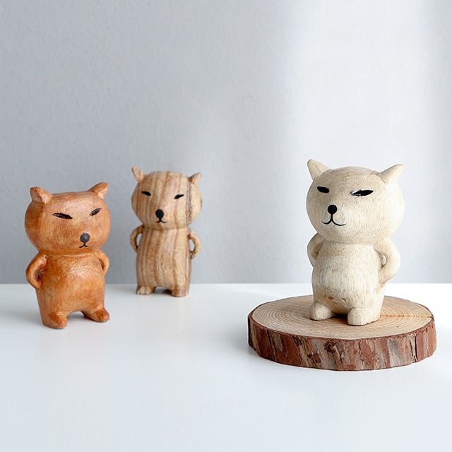 DANGDANG 여우 목각인형 3298.3596 - 메인 이미지