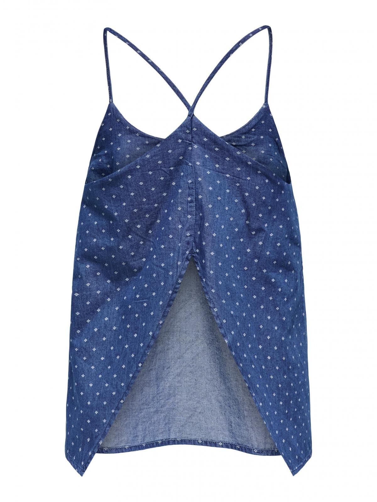 온리 도트 패턴 브이넥 스트랩 탑 15343005_2115_1167319 BLUE / MEDIUM BLUE DENIM - 상세 이미지 4