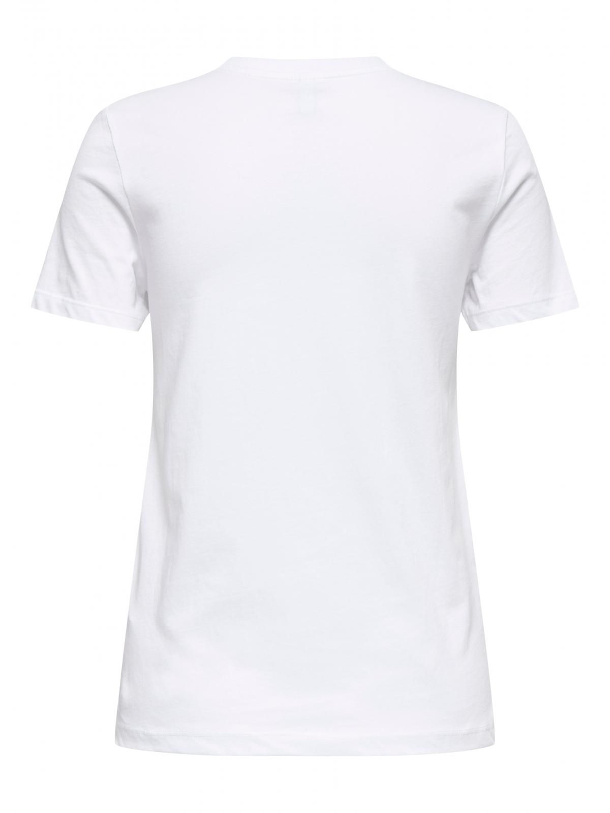 온리 그래픽 코튼 라운드넥 반팔 티셔츠 15329752_5_1214213 WHITE / BRIGHT WHITE - 상세 이미지 5
