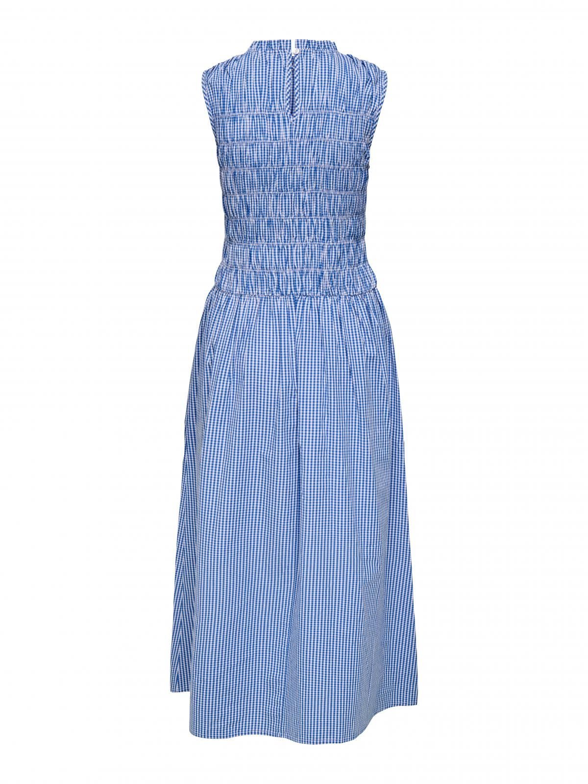 온리 체크 패턴 슬리브리스 미디 원피스 15358999_1233_1224231 BLUE / BLUE BONNET - 상세 이미지 4