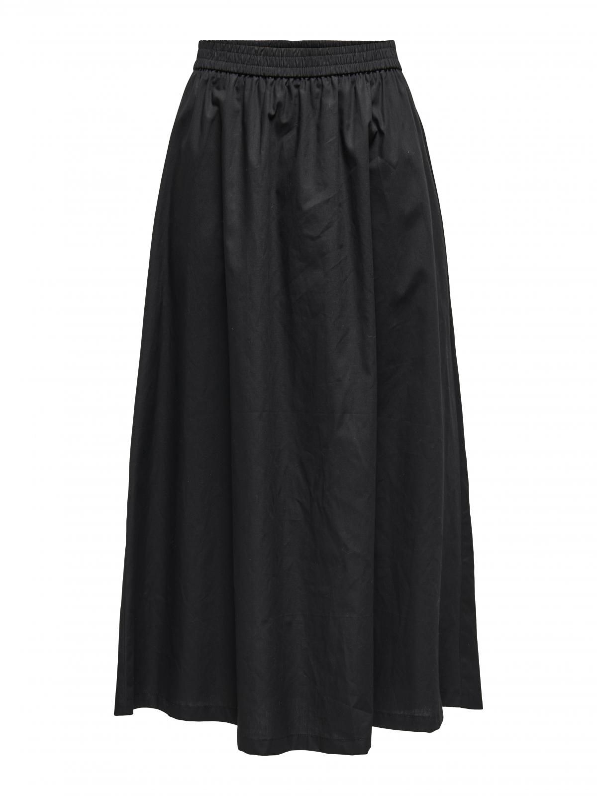 온리 베이직 롱스커트 밴딩 15370417_2161 BLACK / BLACK - 상세 이미지 3