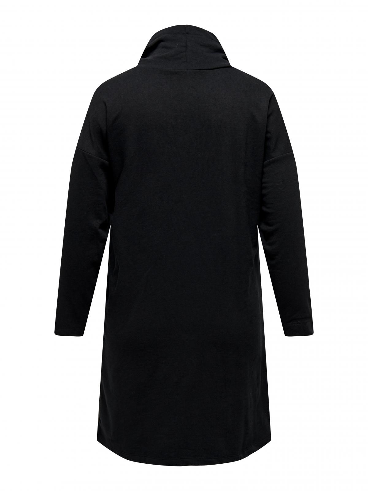 온리 빅사이즈 하이넥 스웨트 미니 원피스 15273903_2161 BLACK / BLACK - 상세 이미지 4