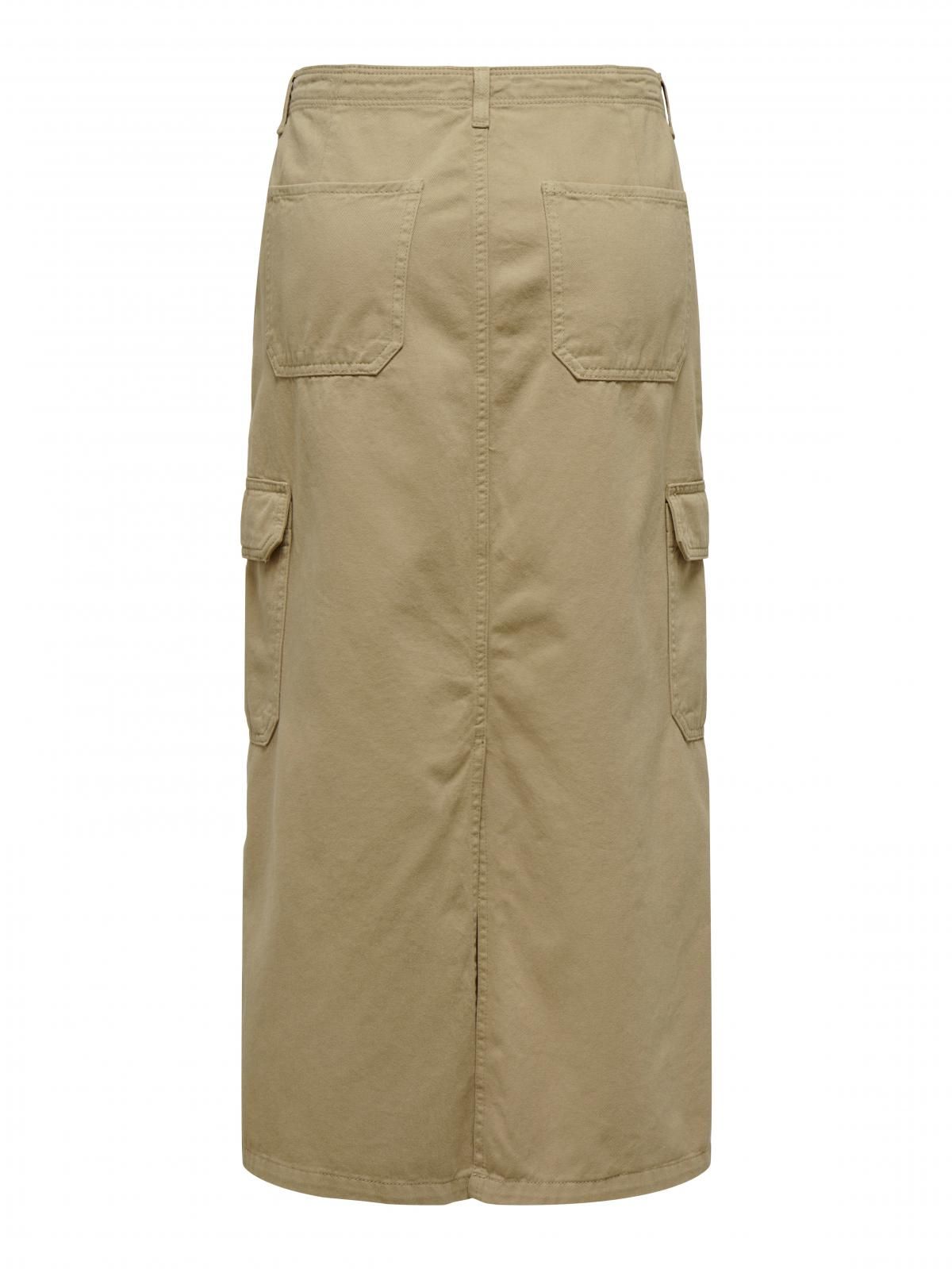 온리 카고 롱스커트 백슬릿 벨트루프 15307763_8524 BROWN / WEATHERED TEAK - 상세 이미지 4