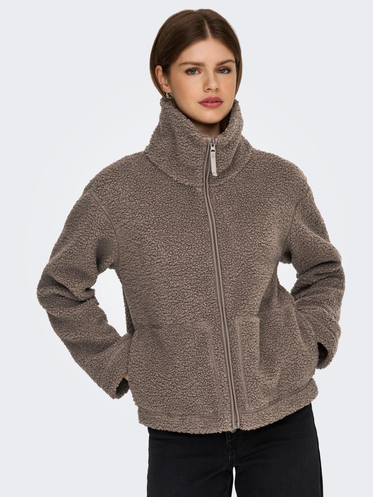 온리 테디 베이직 후드 집업 재킷 15363364_120 GREY / WALNUT - 상품 이미지