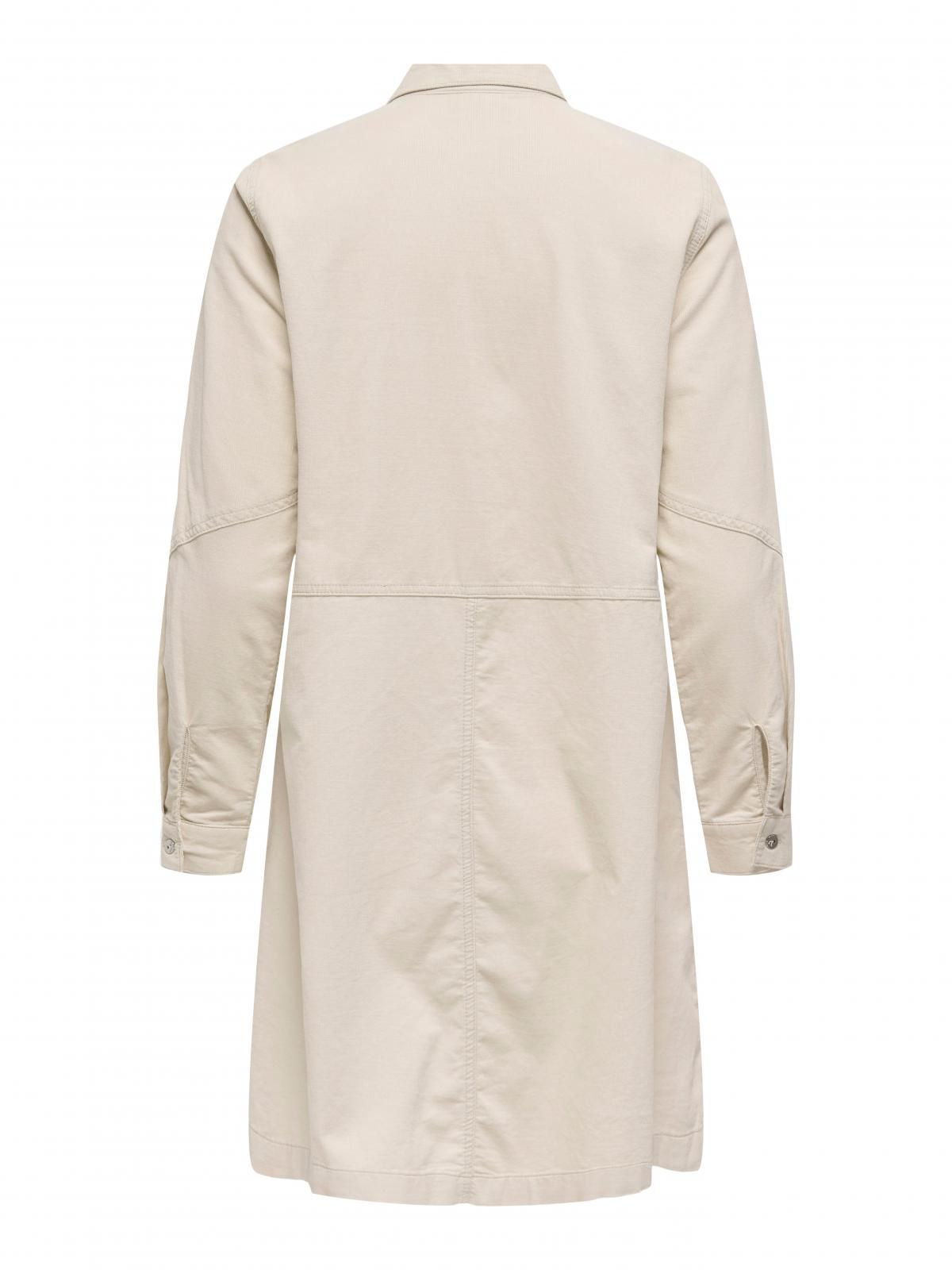 온리 루즈핏 미니 셔츠 원피스 15338791_115 BEIGE / PUMICE STONE - 상세 이미지 4