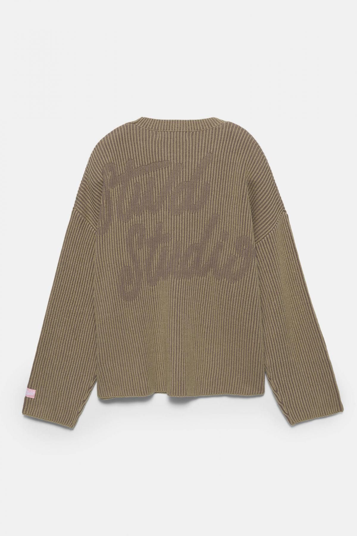 풀앤베어 데일리 라운드넥 골지니트 스웨터 7550/386 PALE KHAKI - 상세 이미지 4