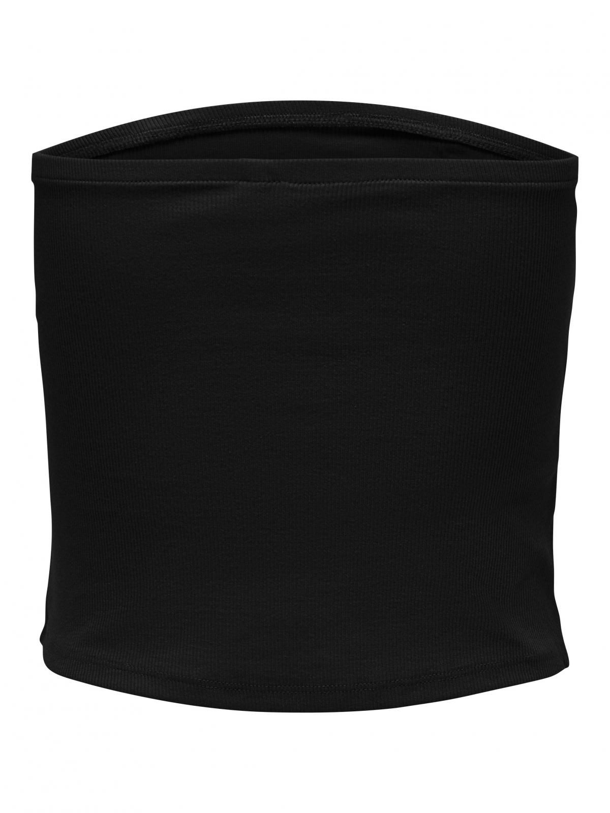 온리 베이직 스트랩리스 크롭 탑 15324862_2161 BLACK / BLACK - 상세 이미지 4