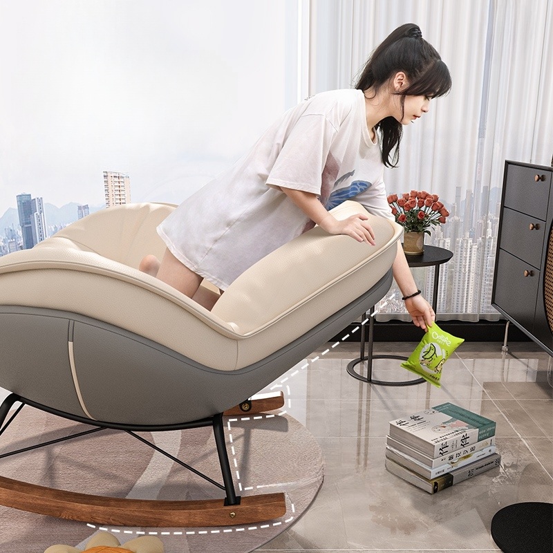 편한 1인용쇼파 싱글 미니 카페 무중력 수유 쿠션 흔들의자 독서 인테리어 디자인 - 상세 이미지 3