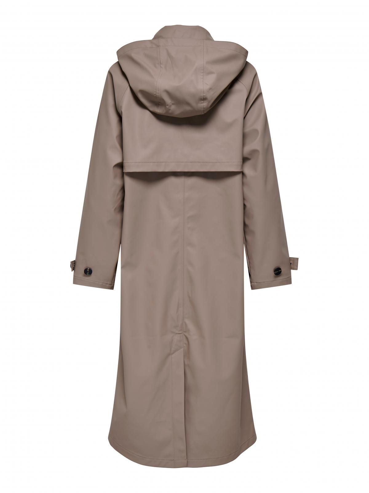 온리 테크니컬 롱 레인코트 15355208_120 GREY / WALNUT - 상세 이미지 4