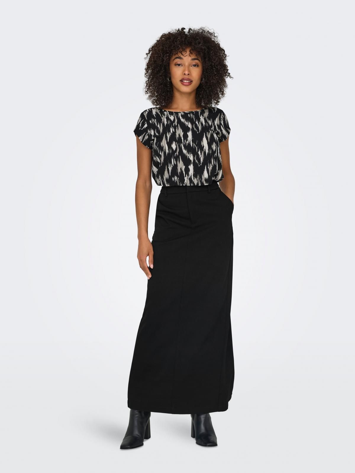 온리 베이직 롱 맥시 스커트 블랙 15327967_2161 BLACK / BLACK - 상세 이미지 5