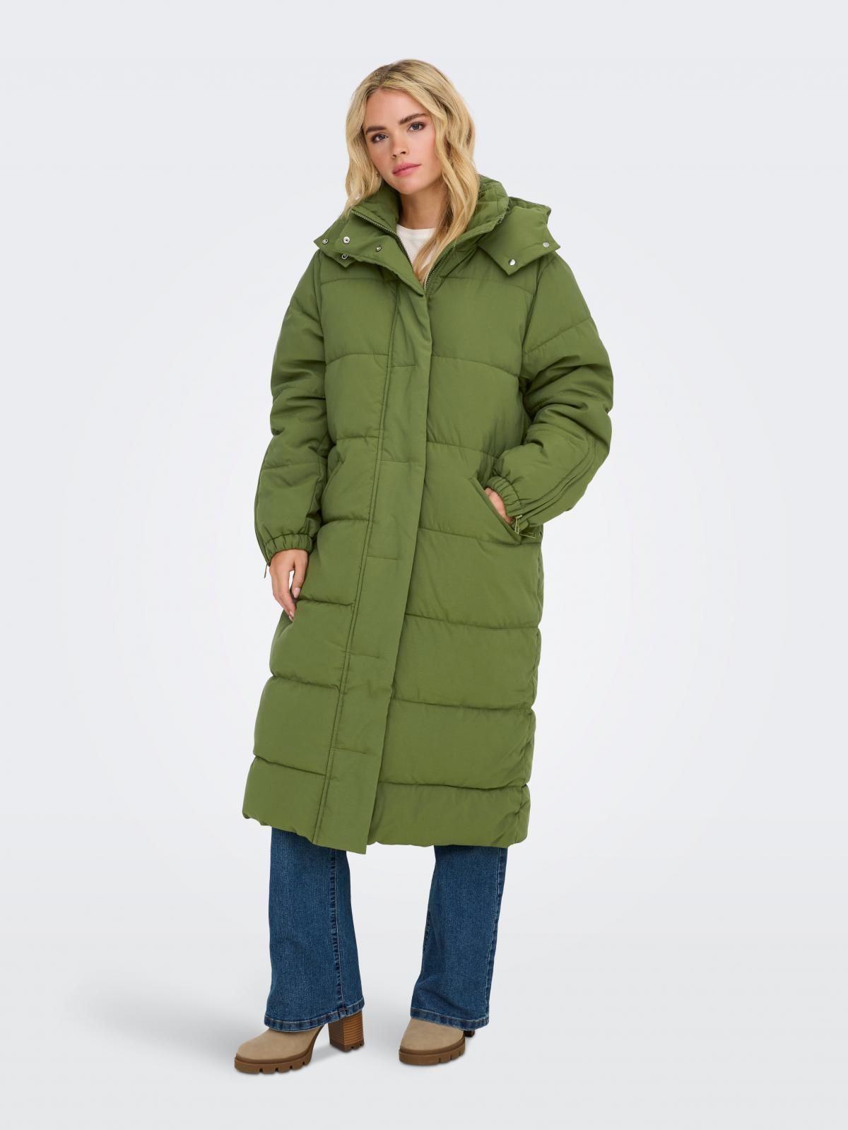 제이디와이 프리미엄 롱 패딩 후드 15330181_2009_1153927 GREEN / WINTER MOSS - 상품 이미지