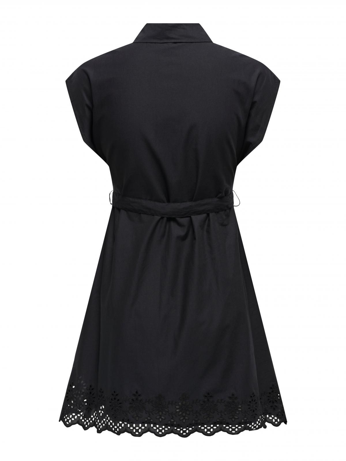 온리 펀칭 자수 벨트 블랙 미니 원피스 15314411_2161 BLACK / BLACK - 상세 이미지 4