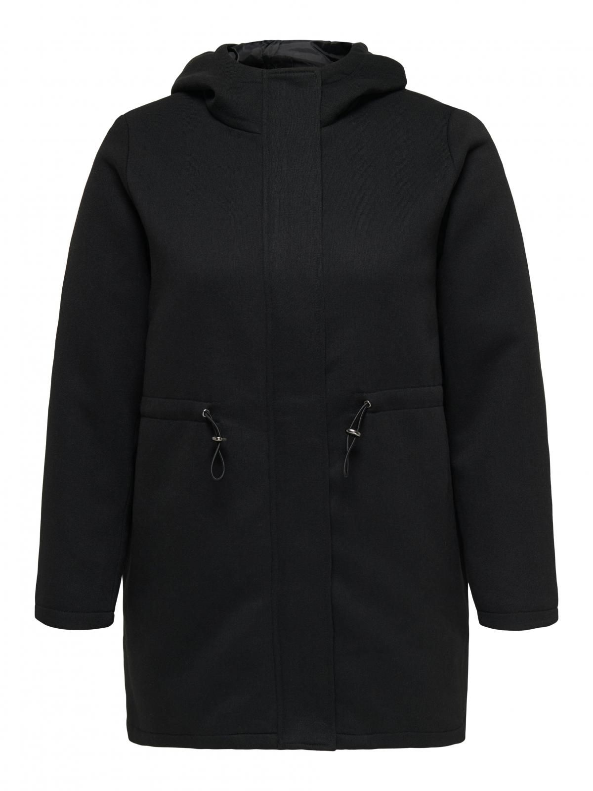 온리 빅사이즈 후드 롱 코트 15349981_2161 BLACK / BLACK - 상세 이미지 3