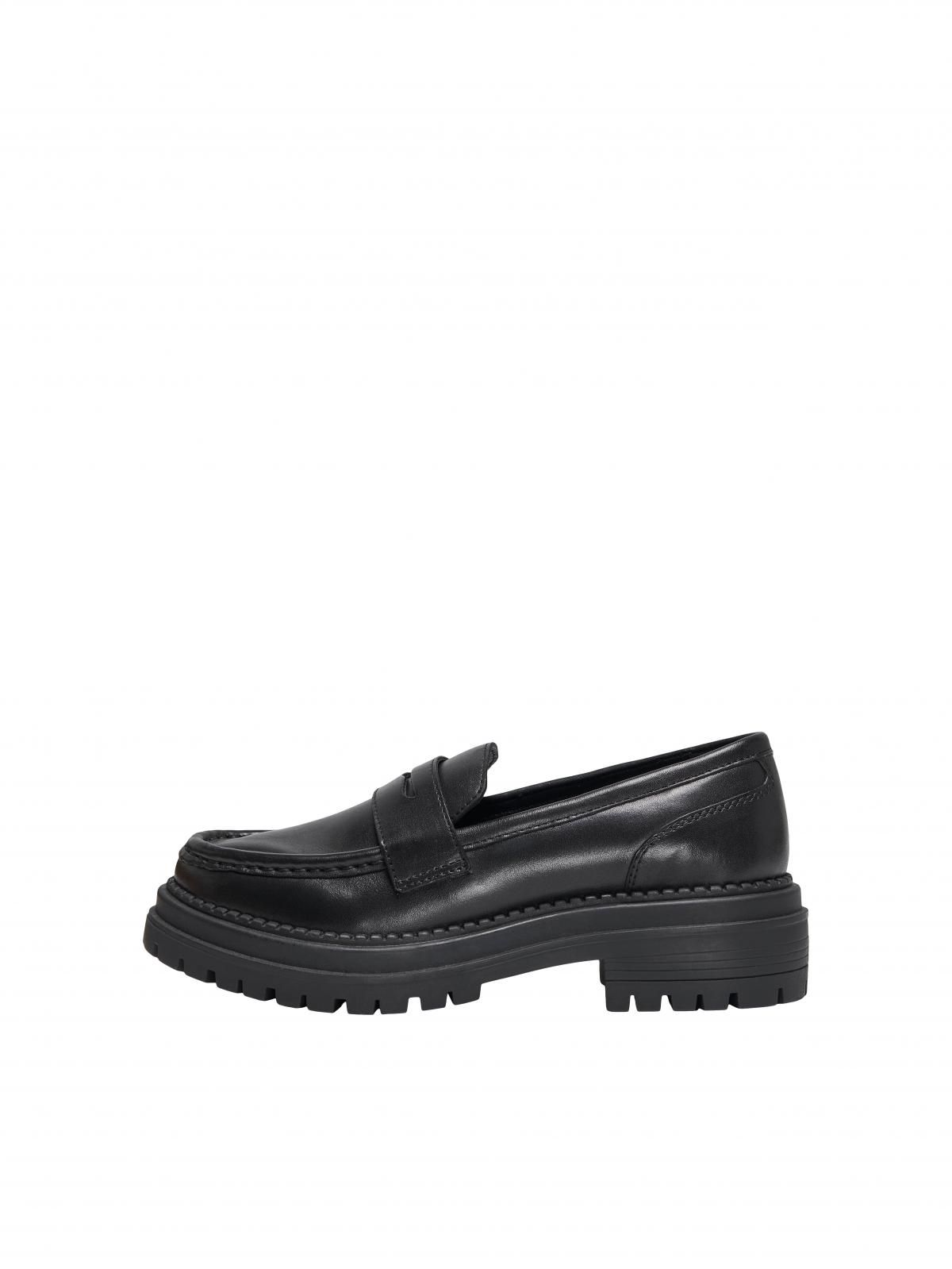 온리 프리미엄 레더 베이직 로퍼 15331989_2161 BLACK / BLACK - 상품 이미지