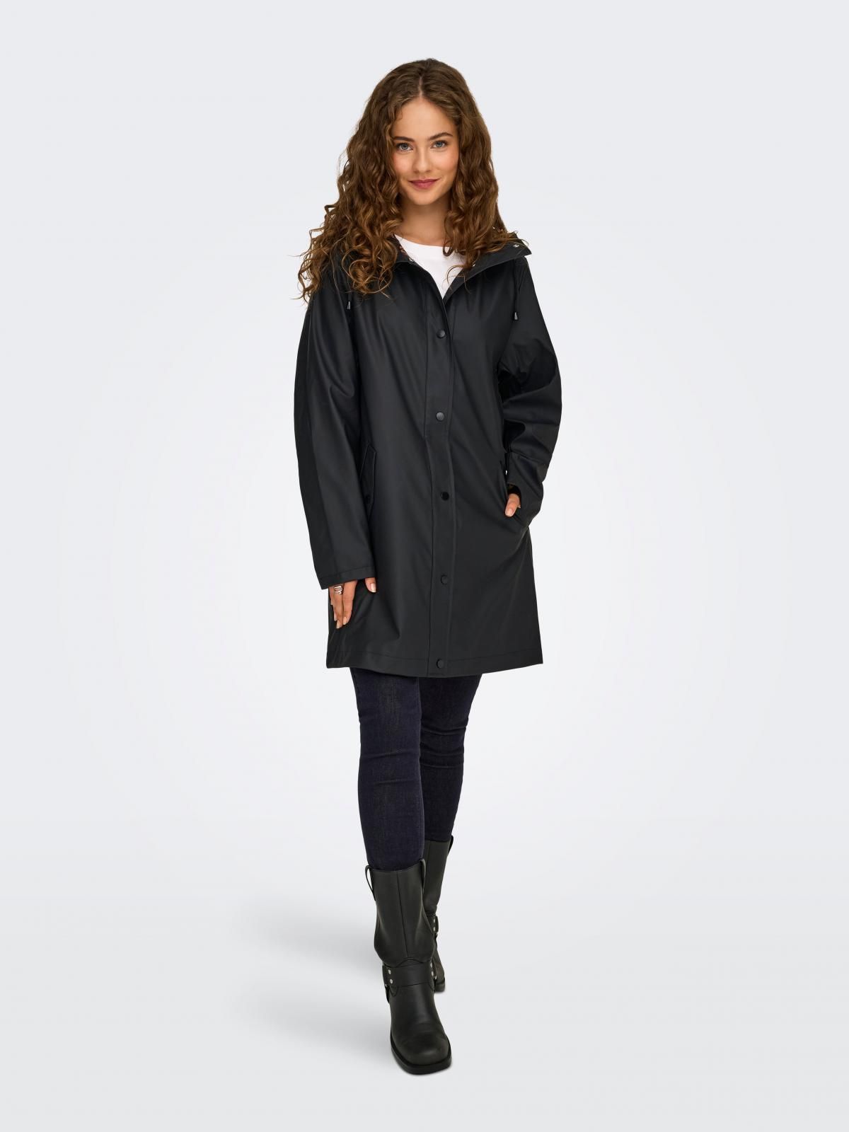 온리 테크니컬 방수 롱 레인코트 15265846_2161_958208 BLACK / BLACK - 상세 이미지 5