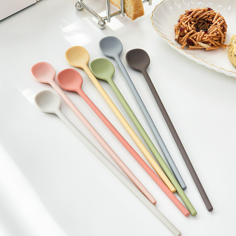 이디프 실리콘 롱티스푼 하이볼 칵테일 롱 머들러 스틱 스푼 제품 이미지