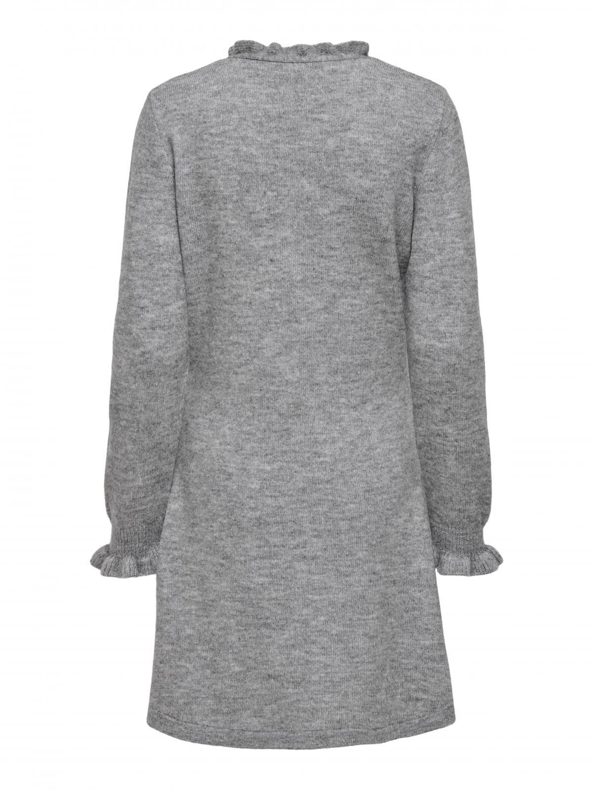 제이디와이 브이넥 니트 미니 원피스 프릴 15368354_2381 GREY / LIGHT GREY MELANGE - 상세 이미지 4