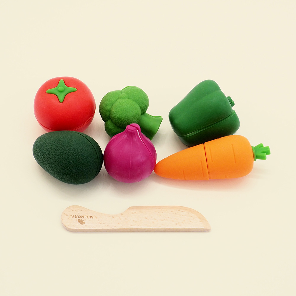 MULNORY 실리콘 유아 교구 목욕놀이 주방놀이 장난감 채소