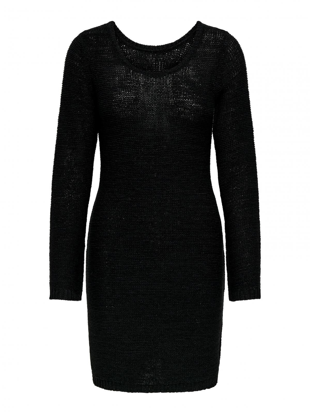 온리 데일리 라운드넥 니트 미니 원피스 블랙 15339433_2161 BLACK / BLACK - 상세 이미지 3