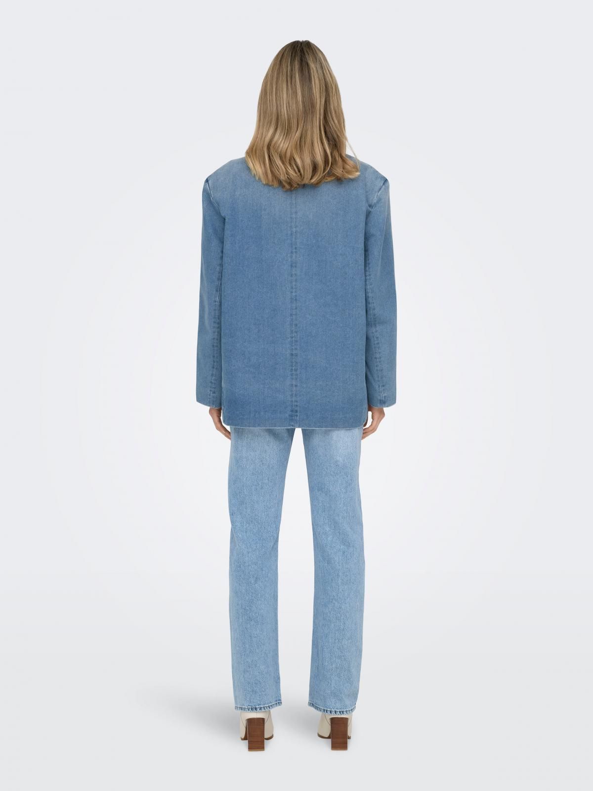 온리 데님 오버핏 테일러드 블레이저 15338592_2116 BLUE / LIGHT BLUE DENIM - 상세 이미지 2