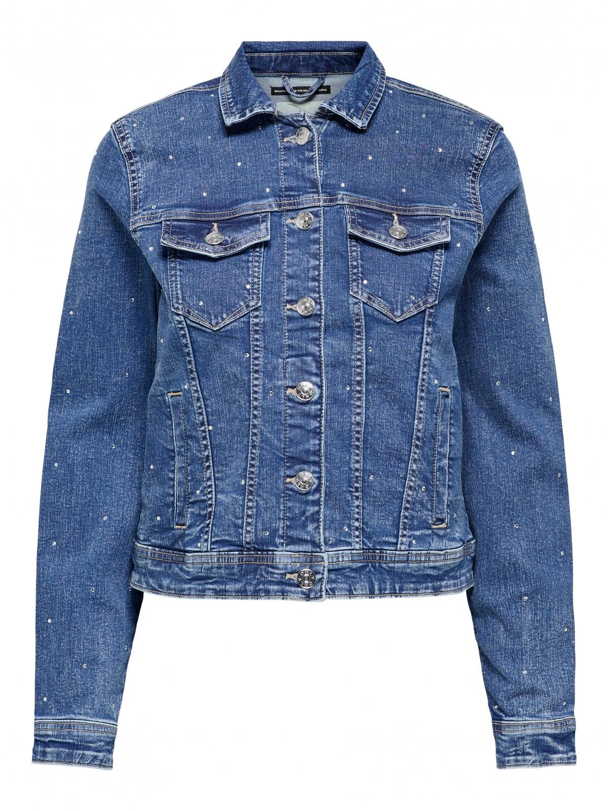 온리 트렌디 데님 숏 재킷 15347091_2115_1181570 BLUE / MEDIUM BLUE DENIM - 상세 이미지 3