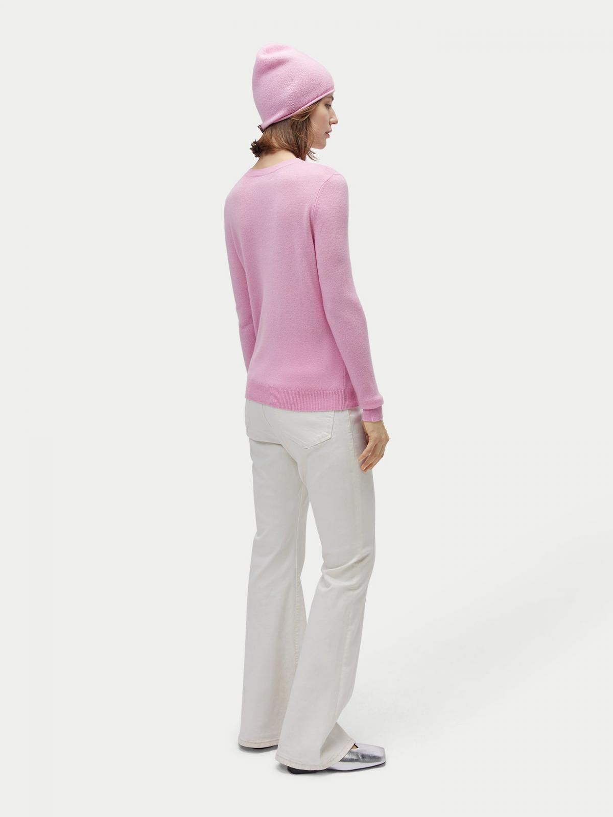 고비캐시미어 캐시미어 풀오버와 모자 세트 KW044603-1852S0000-003E PINK FROSTING - 상세 이미지 5