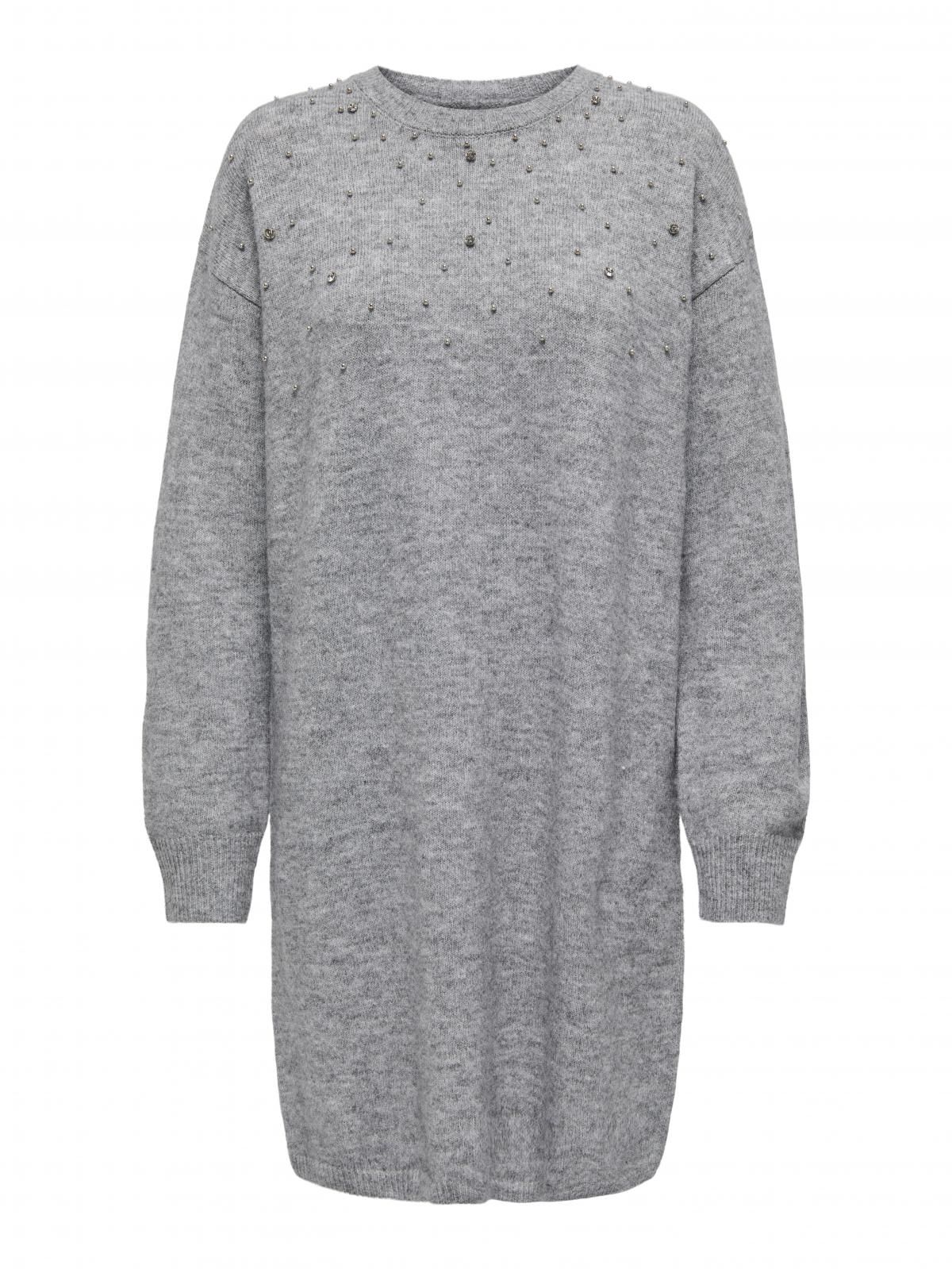 제이디와이 쥬얼 장식 니트 미니 원피스 15341788_2383_1163503 GREY / DARK GREY MELANGE - 상세 이미지 3