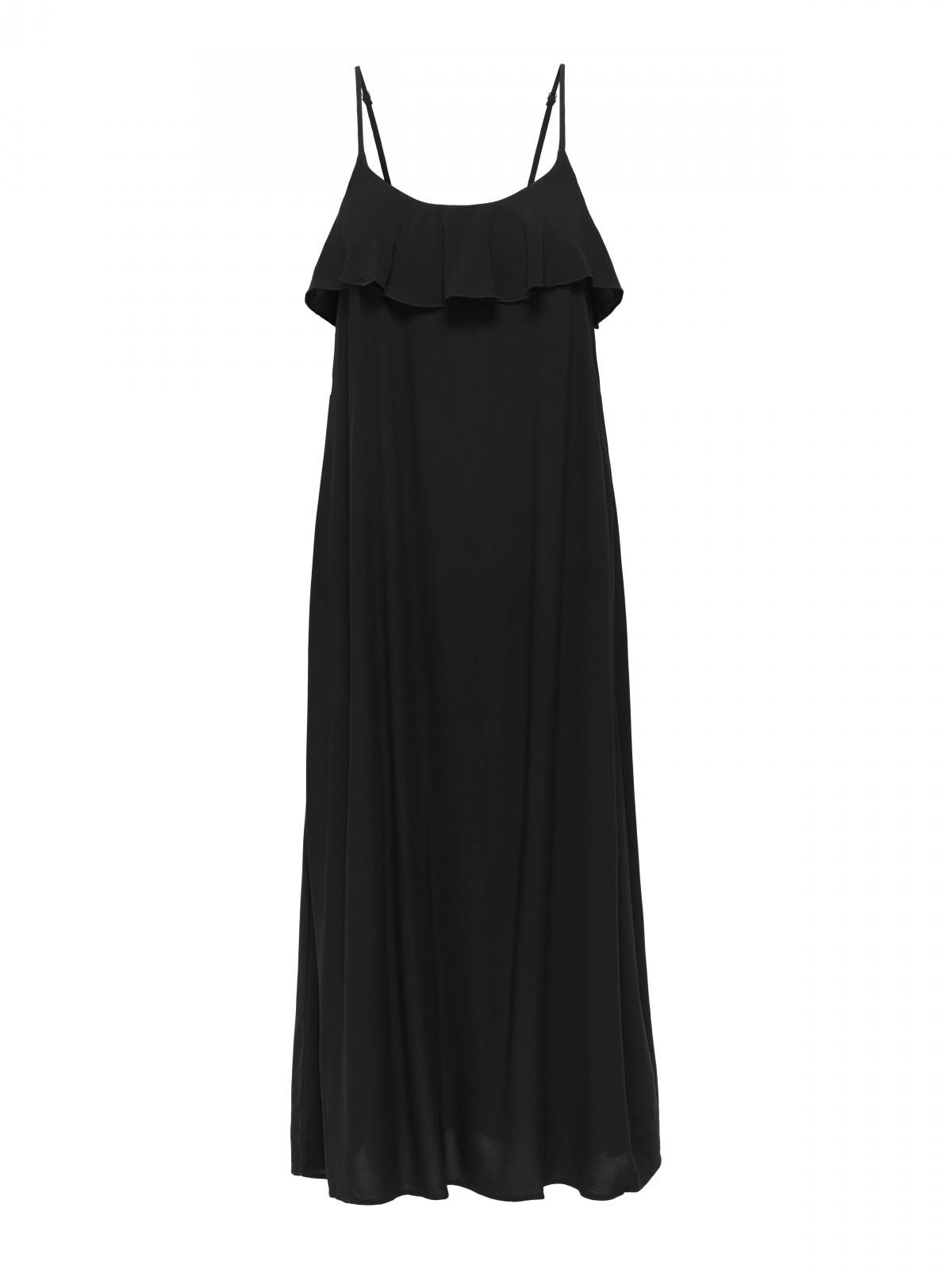 제이디와이 프린지 브이넥 스트랩 미디 원피스 블랙 15351573_2161 BLACK / BLACK - 상세 이미지 3