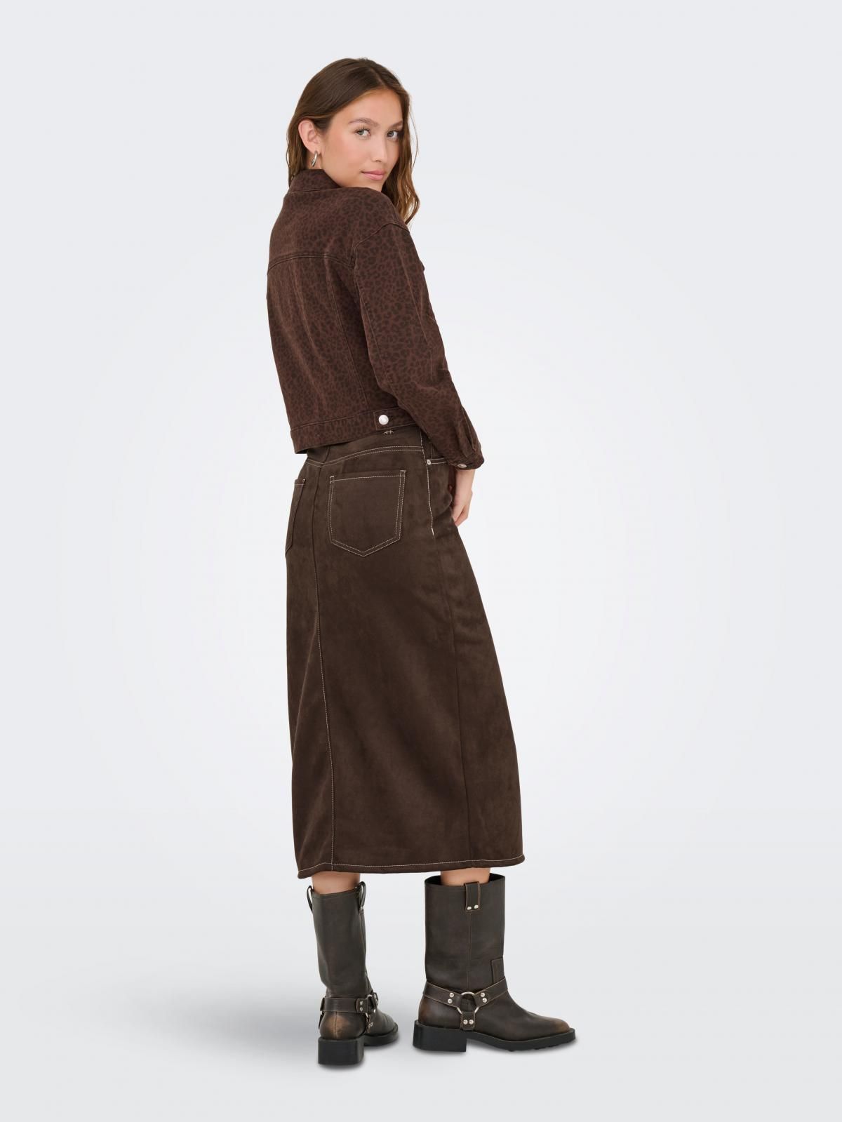 온리 프론트 슬릿 벨트루프 롱 스커트 15351259_280_1195435 BROWN / SEAL BROWN - 상세 이미지 2
