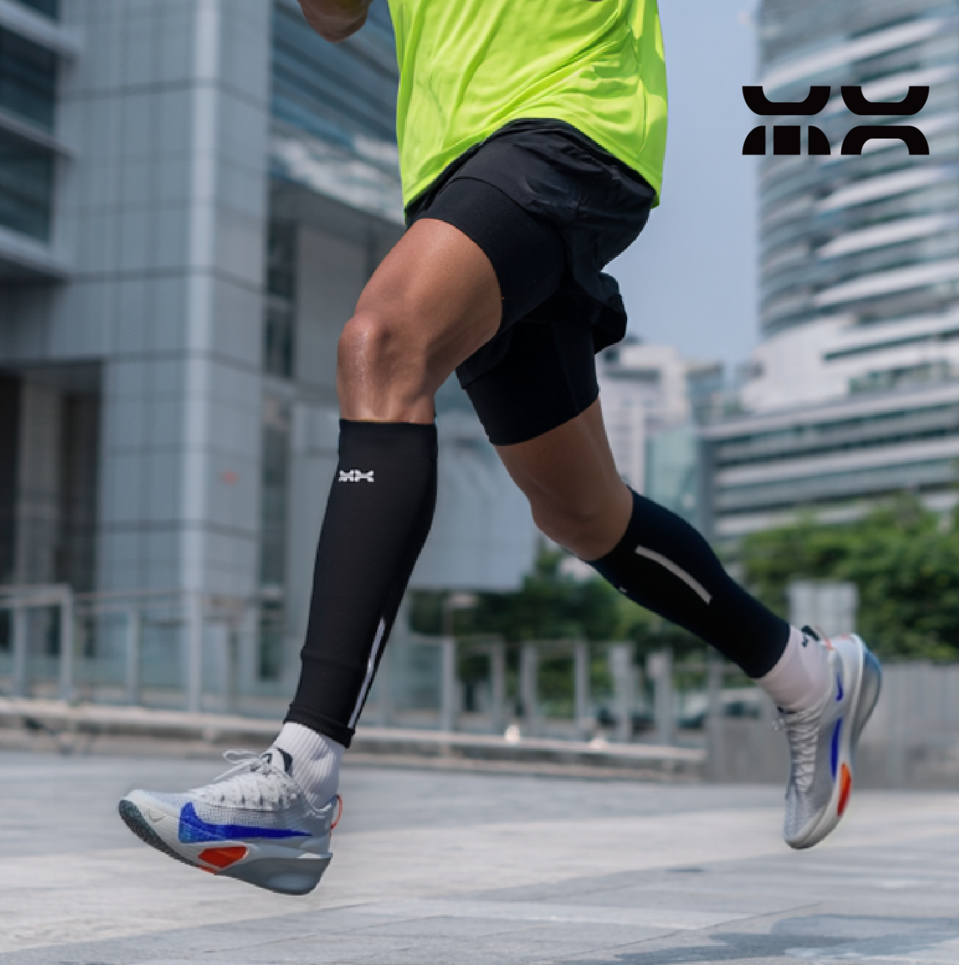 윅스 종아리 보호대 카프슬리브 2개입 러닝 마라톤 압박밴드 타이즈 컴프레션 등산 이미지 1