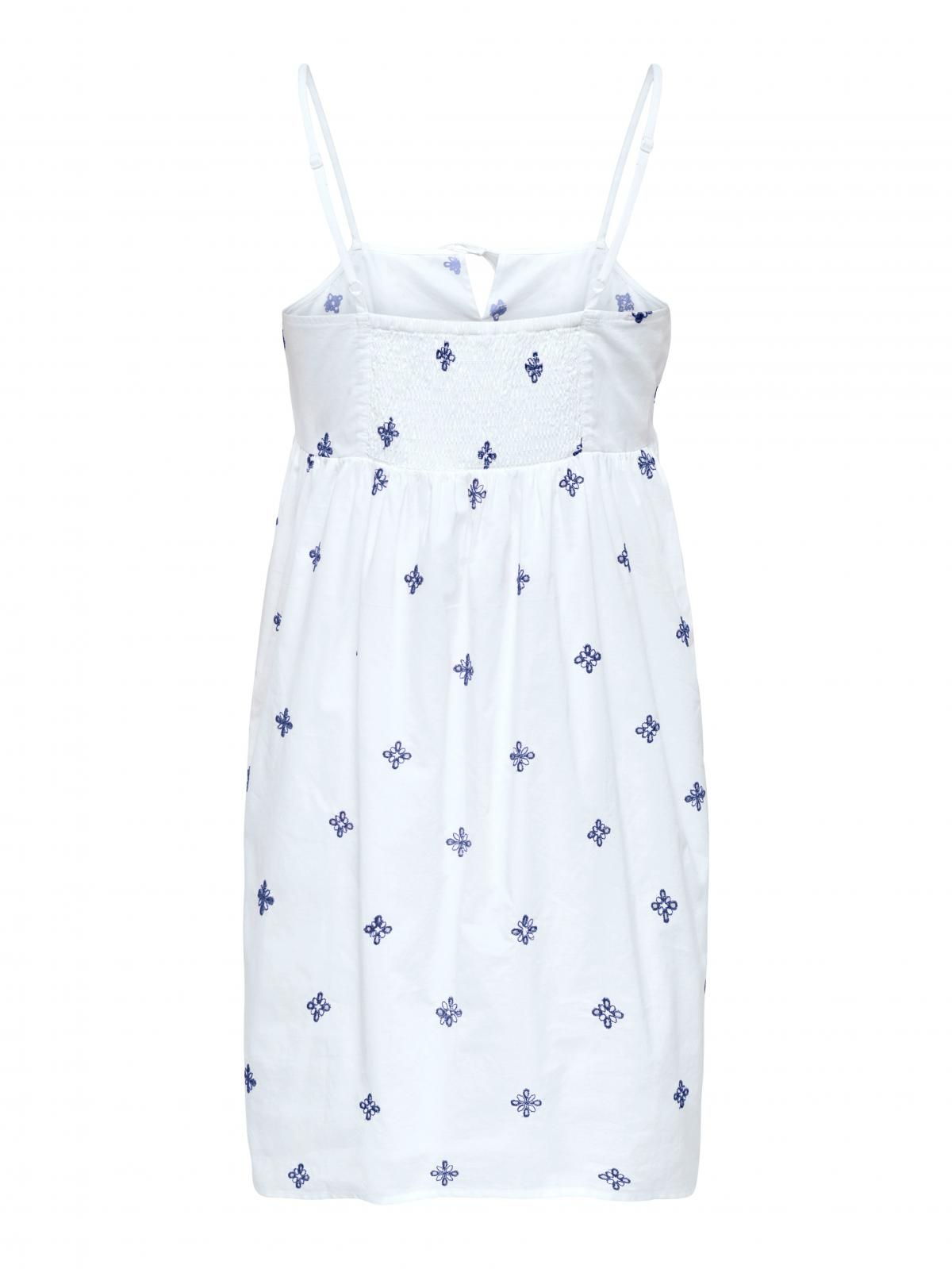 온리 자수 스모크 디테일 미니 원피스 15352583_5_1200550 WHITE / BRIGHT WHITE - 상세 이미지 4