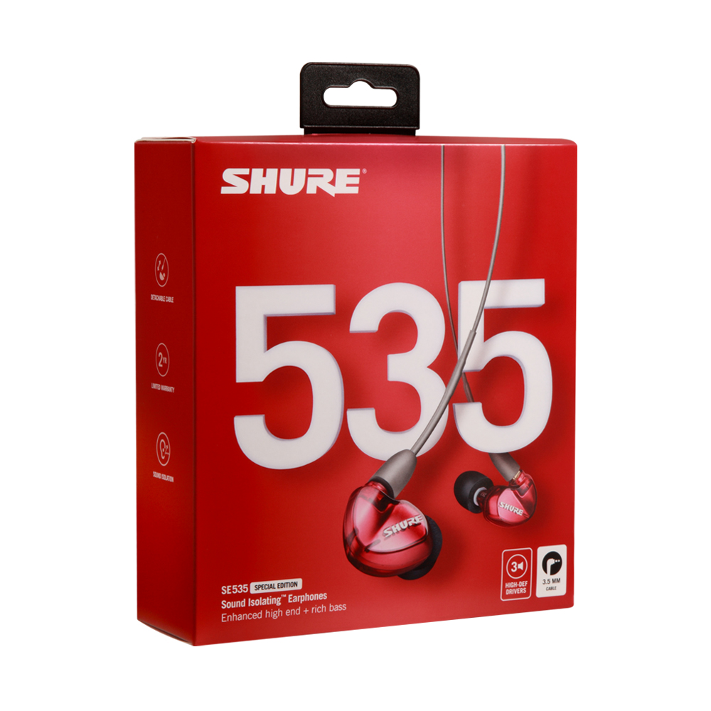 [SHURE] 슈어 스페셜 에디션 SE535LTD  사운드 아이솔레이팅 이어폰 (레드) - 상세 이미지 4