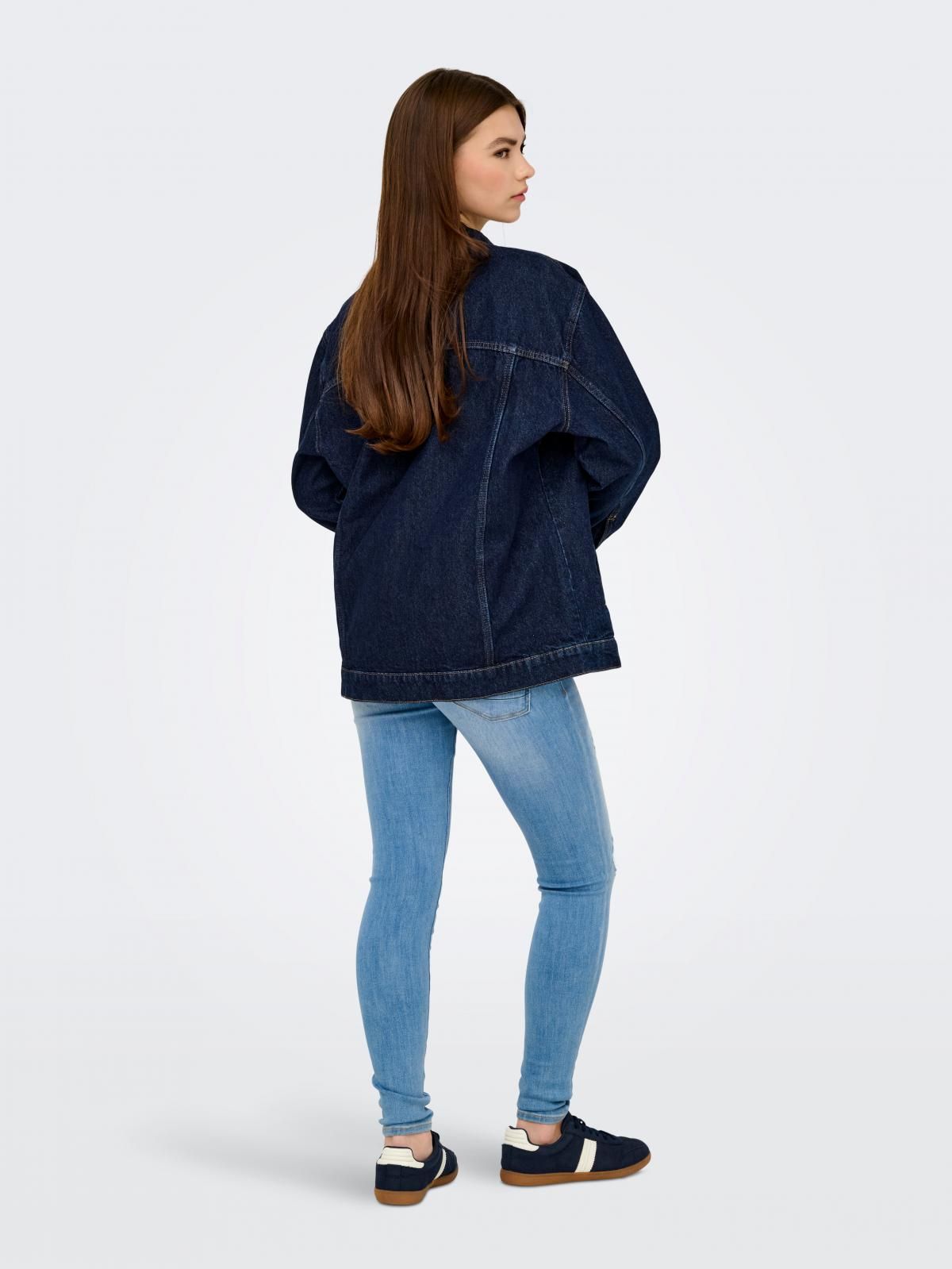 온리 테크니컬 오버핏 데님 재킷 15256983_2114 BLUE / DARK BLUE DENIM - 상세 이미지 3