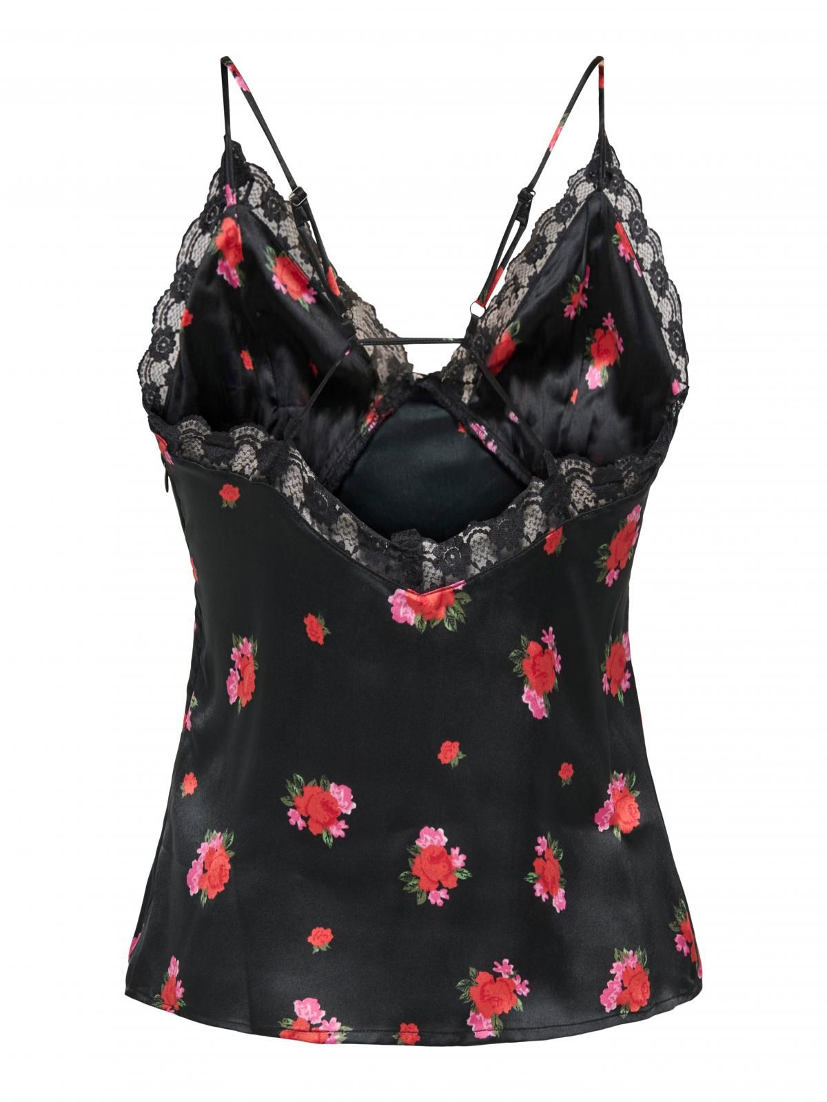 온리 레이스 플라워 스트랩 캐미솔 탑 15366888_2161_1245965 BLACK / BLACK - 상세 이미지 4