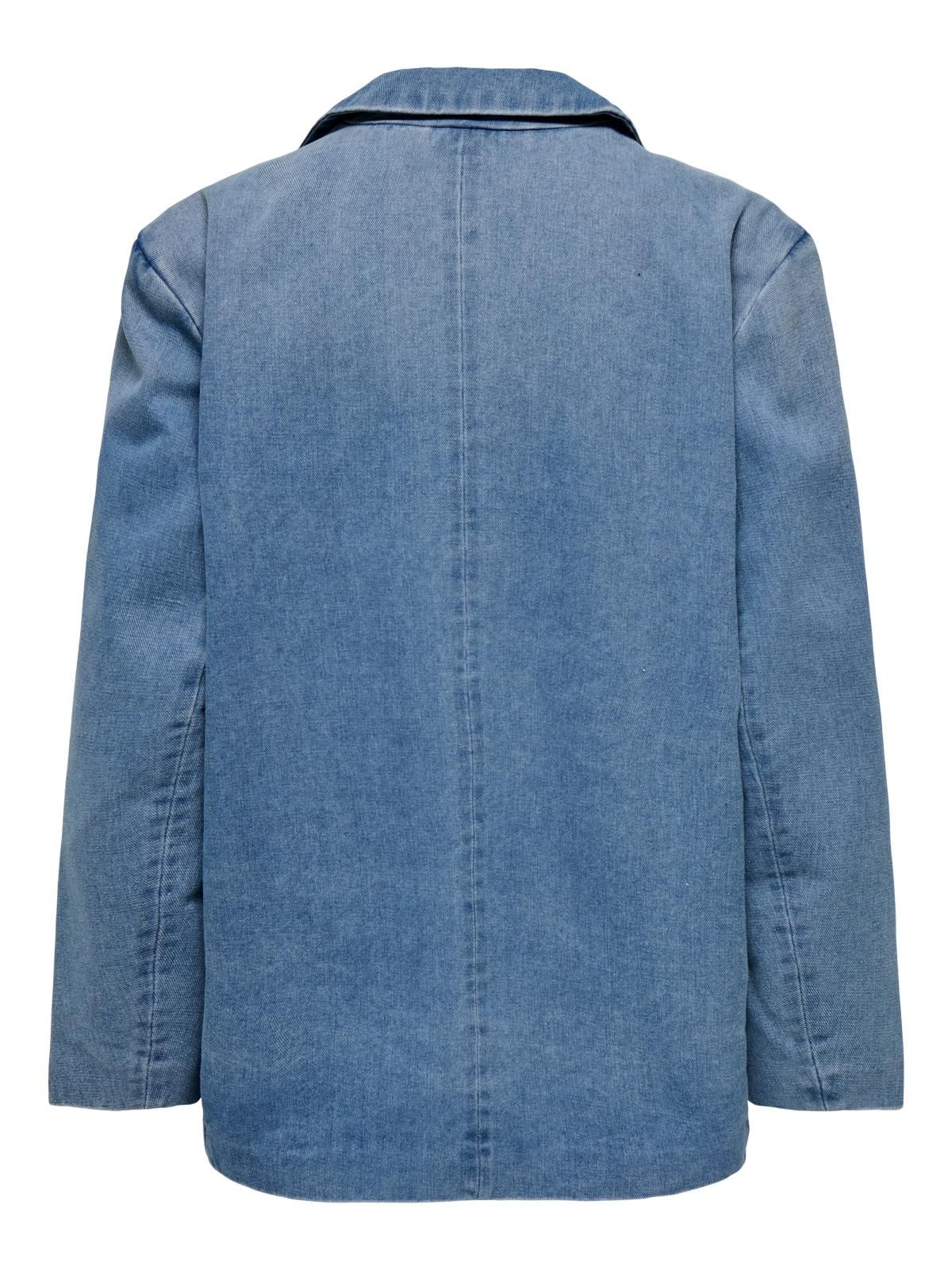 온리 데님 오버핏 테일러드 블레이저 15338592_2116 BLUE / LIGHT BLUE DENIM - 상세 이미지 4