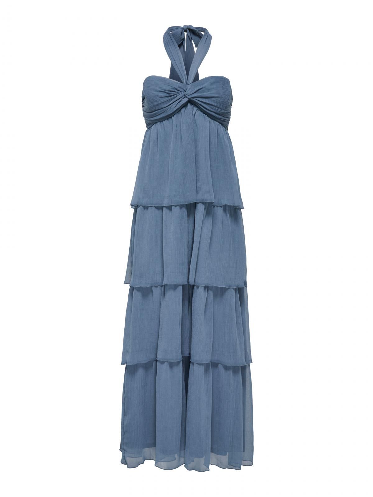 온리 러플 오프숄더 롱 맥시 원피스 15373513_1346 BLUE / CHINA BLUE - 상세 이미지 3