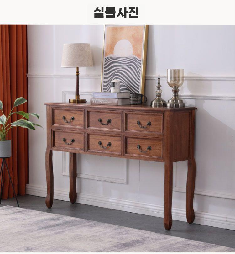 현관콘솔 장식장 콘솔장 복고풍 거실 서랍장 엔틱 복도 - 상세 이미지 2
