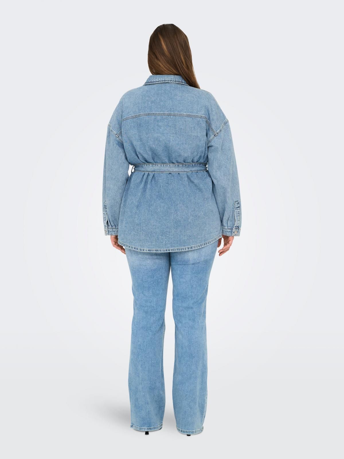 온리 오버핏 데님 벨트 테크니컬 재킷 15342258_2116 BLUE / LIGHT BLUE DENIM - 상세 이미지 2