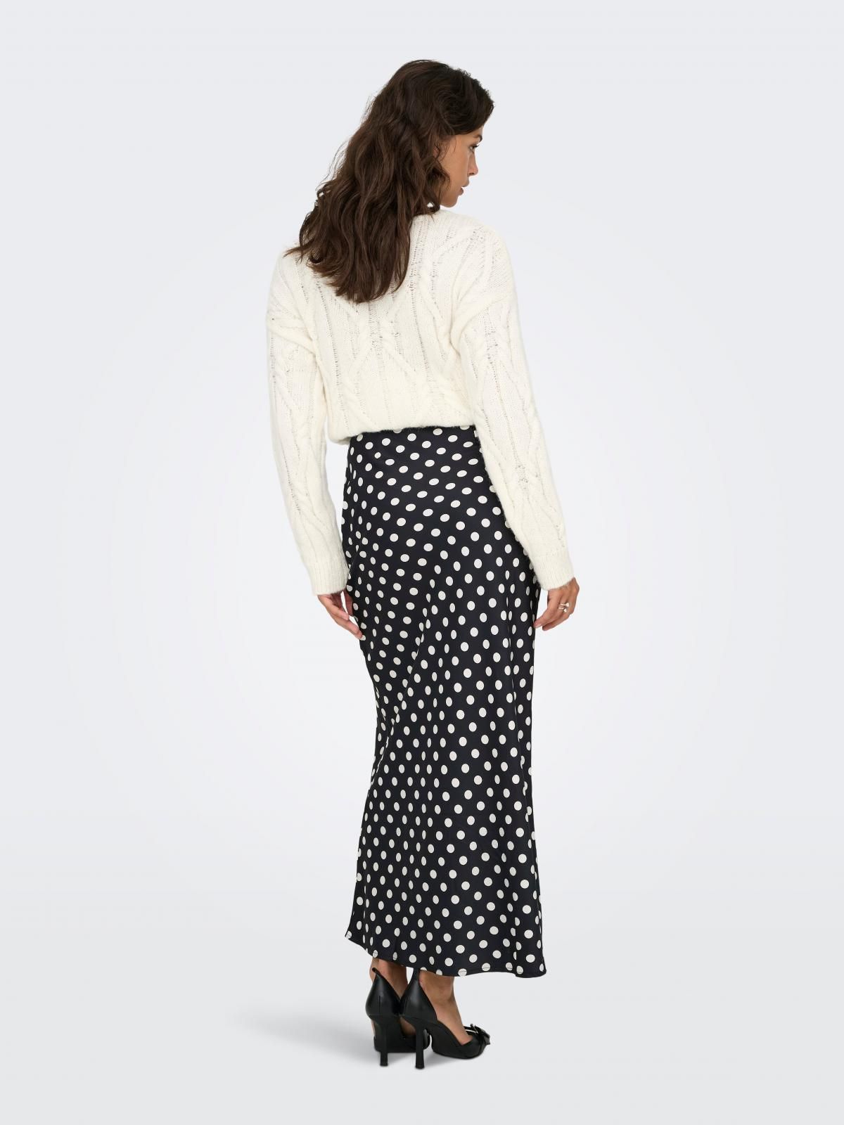 온리 도트 패턴 롱 스커트 15368305_2161_1252933 BLACK / BLACK - 상세 이미지 2