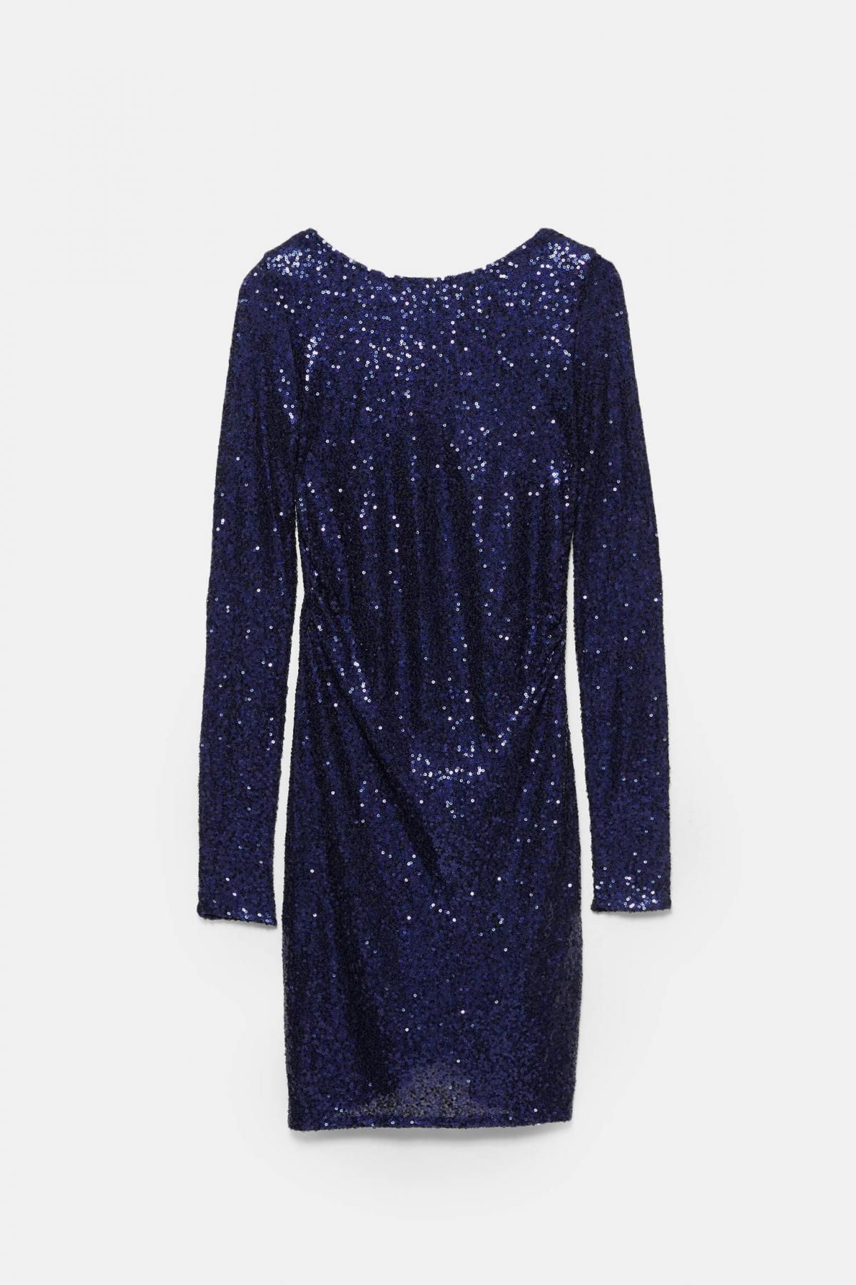 풀앤베어 글리터 시퀸 오픈백 미니 원피스 7394/369 DARK BLUE - 상품 이미지