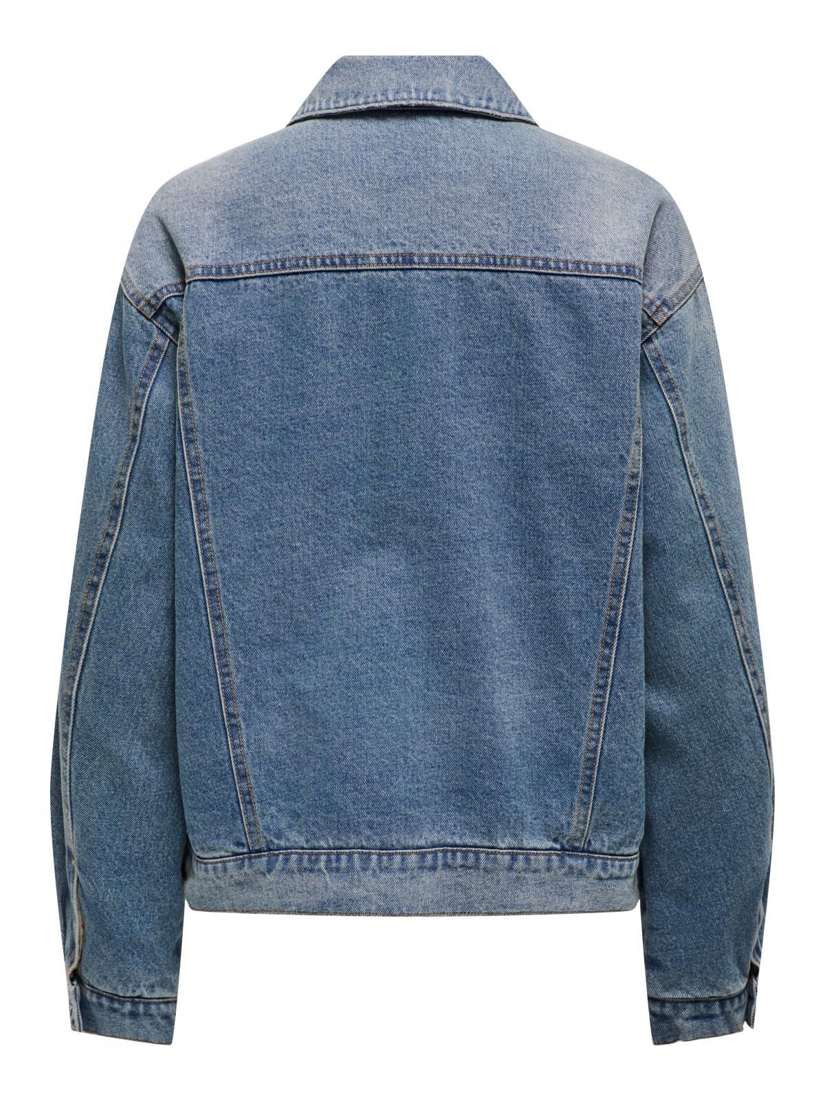 온리 트렌디 중청 데님 재킷 15311684_2115 BLUE / MEDIUM BLUE DENIM - 상세 이미지 4