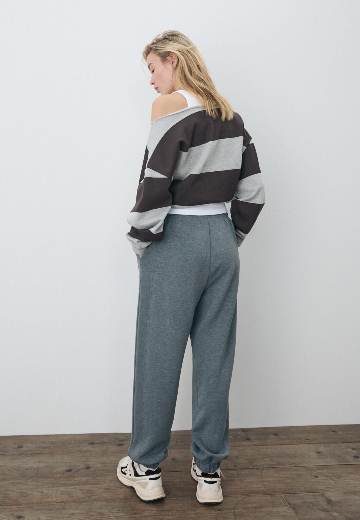 스트라디바리우스 소프트 와이드 배기 조거 팬츠 8739/276 DARK GREY - 상세 이미지 5