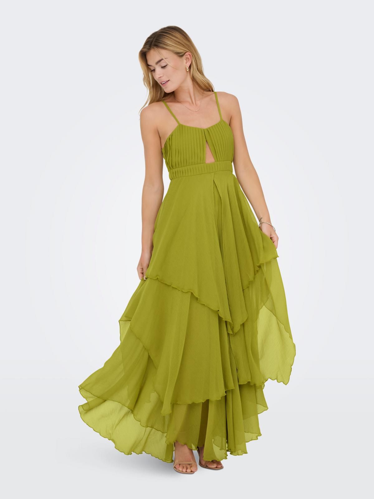 온리 에어리 스트랩 맥시 롱 원피스 15373520_34003 YELLOW / CAMPING GEAR - 상품 이미지